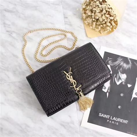 ysl medium kate tassel|KATE MEDIUM TASSEL IN CROCODILE.